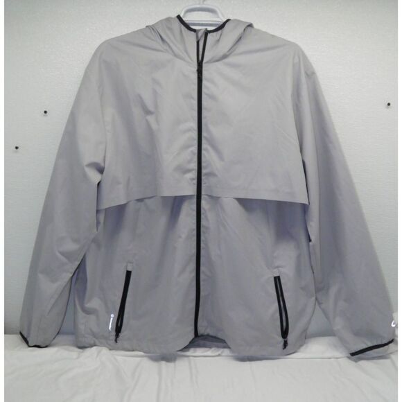 Champion C9 Men's XXL Rain Jacket Windbreaker Gray Full Zip Hooded Pockets - Picture 1 of 8